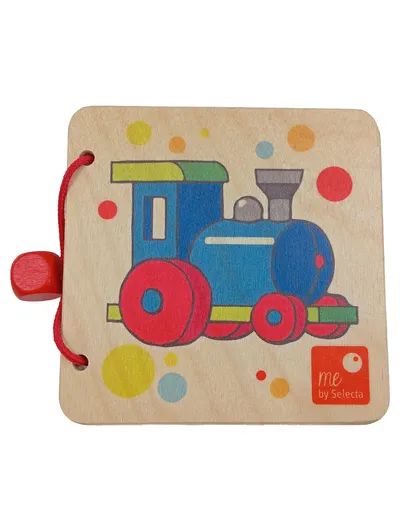SELECTA Activity Buch Holz Zug Motiv Lernspiel Kinder Mehrfarbig