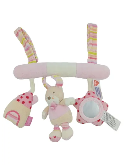 FEHN Kinderwagenkette Hase Rosa Baby Spielzeug