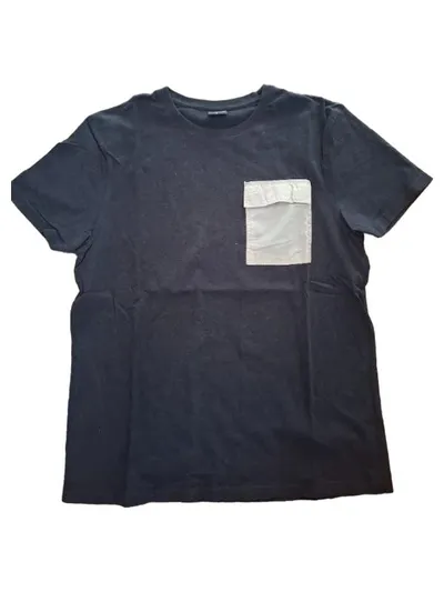 STITCH & SOUL Herren T-Shirt Gr. L Schwarz Casual Baumwolle Applikationen