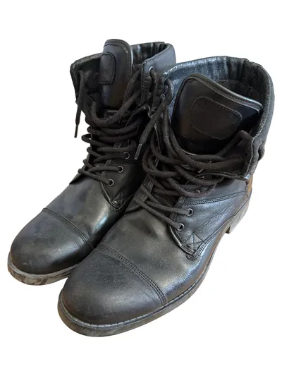 Zign Herren Stiefelette Gr. 43 Schwarz Casual Schnürstiefel