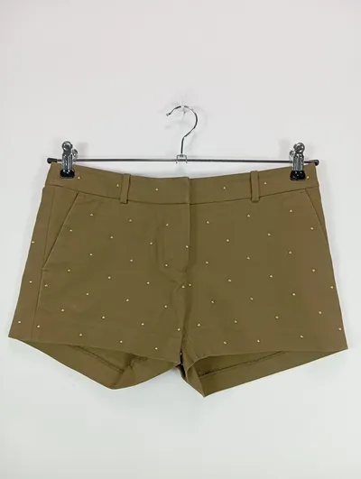 MICHAEL KORS Damen Shorts Gr. 38 M Braun Nieten Casual Modern