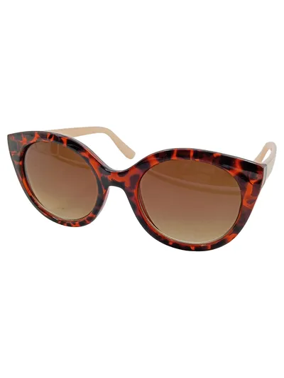 NüMPH Damen Sonnenbrille Cat-Eye Elegant Tierdruck Kunststoff