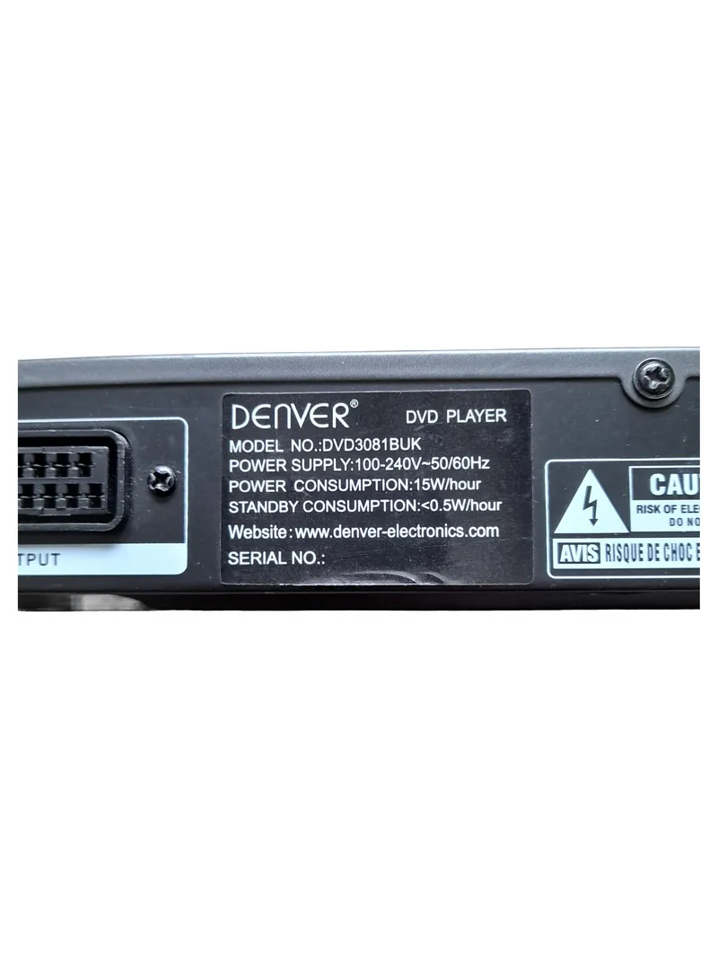 Denver DVD3081BUK DVD Player Rechteckig Schwarz Heimkino 3