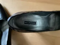 Belmondo Damen Pumps Schwarz Leder Gr. 38 Elegant Spitz Stiletto 2