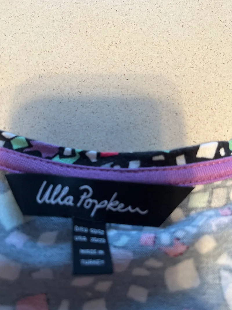 Ulla Popken Damen T-Shirt Gr. 50/52 Mosaik Muster Mehrfarbig Kurzarm 4