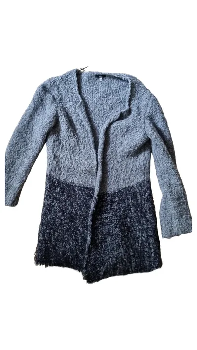 BiBA Strickjacke Damen Gr. 38/M Grau Mohair Wolle Casual