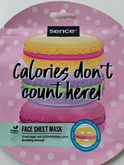 Sence Face Sheet Mask Erdbeere Macaron Pflege-Maske Damen 20ml NEU