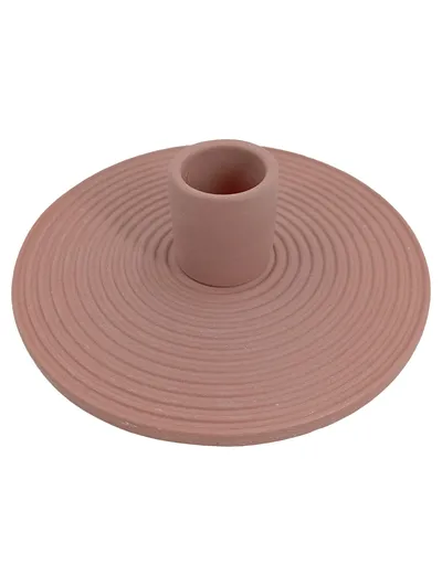 AmeliaHome Kerzenständer Teelichthalter Keramik Rosa Modern Rund