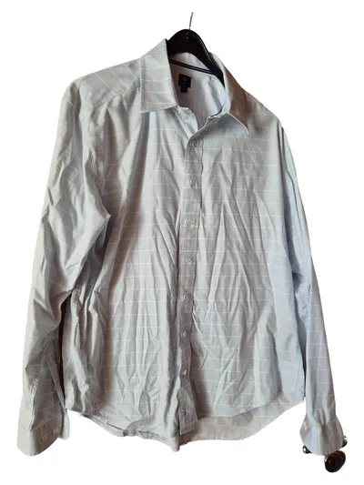 FootJoy Herren Business Hemd Blau Gestreift Gr. 50/L Baumwolle