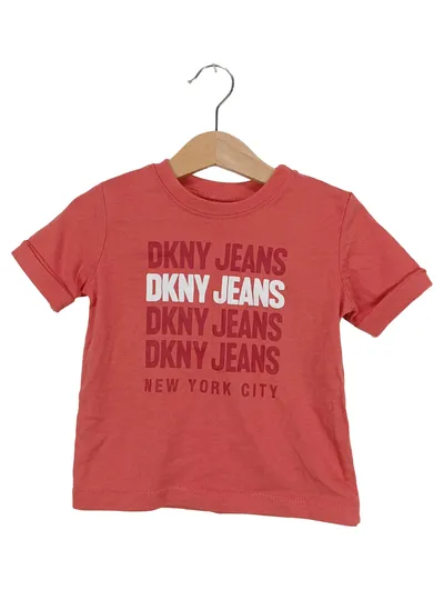 DKNY JEANS Kinder T-Shirt Gr. 92 Rot Casual Logo-Print