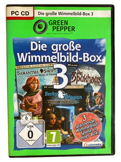 Green Pepper Wimmelbild PC Box 3 Spiele Samantha Swift Mortimer Beckett