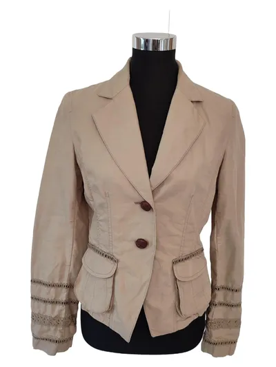 LISA STEUTEN Damen Blazer Jacke Gr. 34/XS Beige Casual