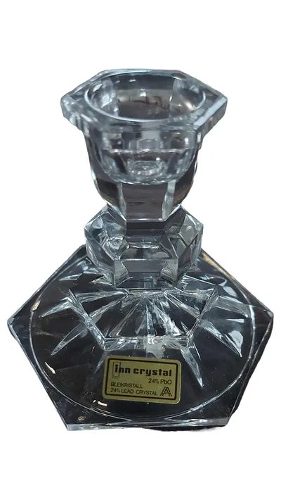 INN CRYSTAL Kristall Kerzenhalter Glas Transparent Geometrisch 9 cm Festlich