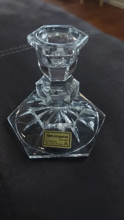 INN CRYSTAL Kristall Kerzenhalter Glas Transparent Geometrisch 9 cm Festlich