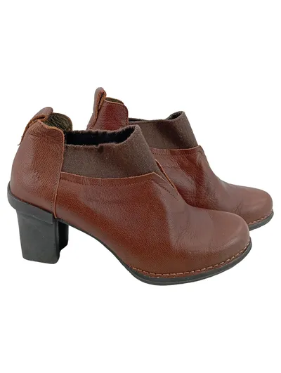 El Naturalista Damen Stiefeletten Leder Braun Gr. 40 Absatz 8cm Chelsea