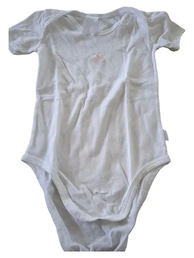 Schiesser Baby Body Mädchen Gr. 92 Weiß mit Schmetterling Stickerei