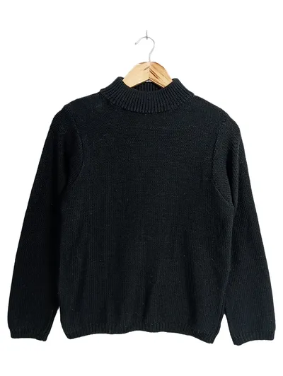 3SUISSES Damen Pullover Rollkragen Gr. 34/XS Schwarz Basic Klassisch