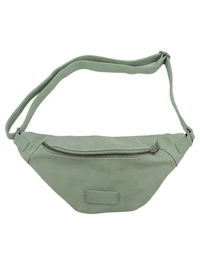 Damen Gürteltasche Bauchtasche Grün Leder Optik Crossbody Bag Fritzi