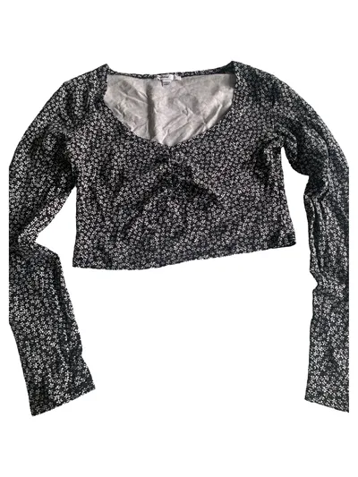 Subdued Damen Langarmshirt Gr. 36/S Schwarz Blumen Casual
