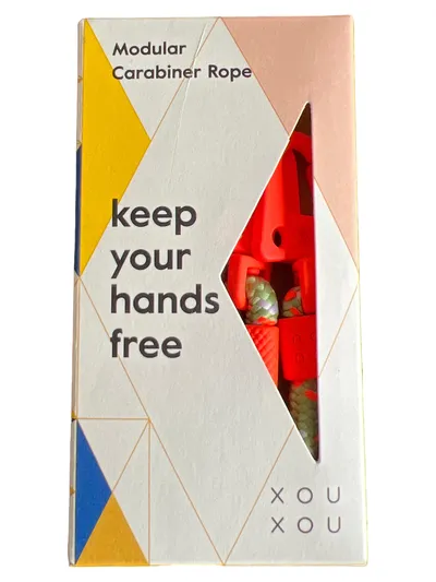 XOUXOU Modular Carabiner Rope Handykette Neon Orange Grün Neu