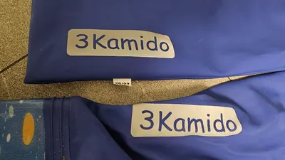 3Kamido Kinder Regenhose Wathose mit Gummistiefeln Blau Gr. 26/27