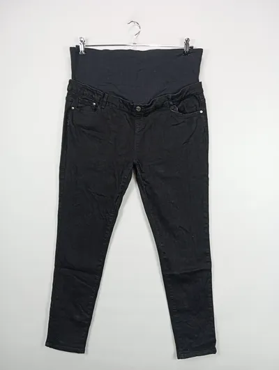 VERTBAUDET Umstandshose Damen Gr. 44 Schwarz Casual Basic Jeans-Optik