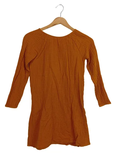 hessnatur Kinder Freizeitkleid Gr. 134 Braun Casual Baumwolle