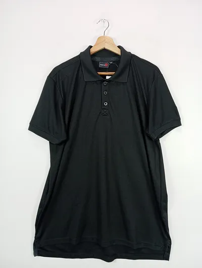 FIRST B Herren Poloshirt Gr. 56/XXL Schwarz Casual Sportlich Kurzarm