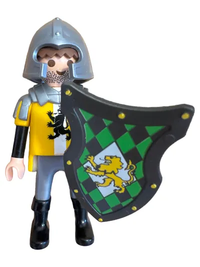 Playmobil Ritter Figur mit Wappen Schild Mehrfarbig Kinder Spielfigur