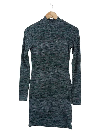 AMY & IVY Damen Etuikleid Gr. 34/XS Mehrfarbig Rippstrick