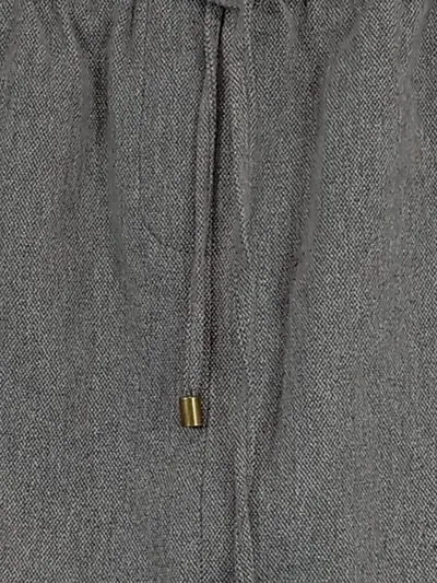 Esprit Damen Minirock Gr. 38/M Grau Meliert Kordelzug Wolle
