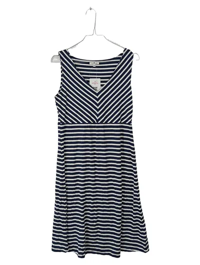 Tom Tailor Damen Sommerkleid Gr. 36 Blau Weiß Gestreift Maritim