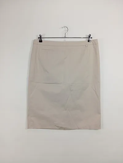 BOGNER Bleistiftrock Damen Business Baumwolle Stretch Beige Gr. 44/XXL