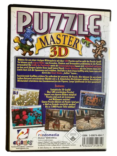Rondomedia Puzzle Master 3D PC Spiel CD-ROM Windows Pferd Blume Weltall