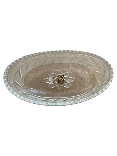Walther Glas Dekoschale Elegant Transparent Kristall Glas Teller 24cm