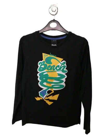 Bench Langarmshirt Kinder Gr. 152 Schwarz Casual mit grafischem Print
