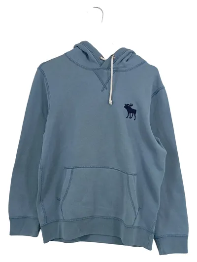 Abercrombie & Fitch Hoodie Herren XS Blau Kapuzenpullover Elch Logo