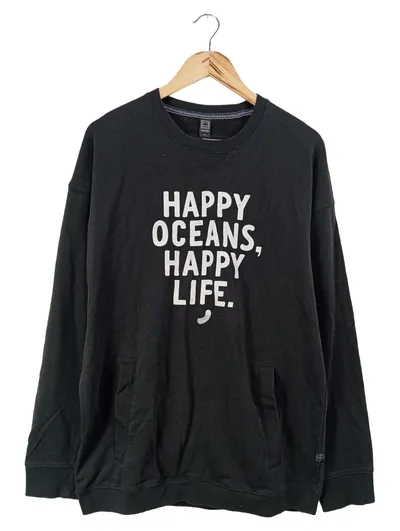 G-STAR RAW Sweatshirt Herren S 46 Schwarz Schriftzug Casual Modern
