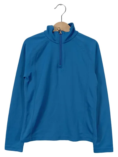 LANDS END Kinder Sport Shirt Blau Gr. 122/128 Langarm Polyester Outdoor