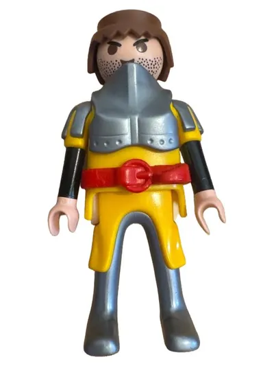 Playmobil Ritter Figur gelb Rüstung Bart Kinder Spielfigur