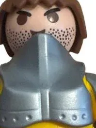 Playmobil Ritter Figur gelb Rüstung Bart Kinder Spielfigur