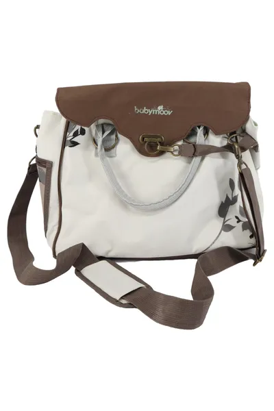 BABYMOOV Wickeltasche Unisex Weiß Braun Florales Muster Babytasche