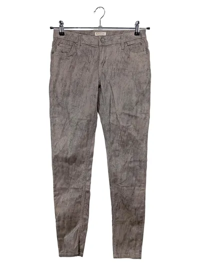 SOCCX Damen Stoffhose Braun W28/36/S Casual Modern Strukturmuster