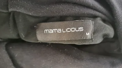 Mamalicious Umstandsrock Damen Gr. M grau schwarz Fischgrät mit Bauchband