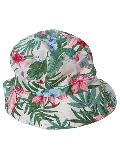Roeckl München Damen Bucket Hat Tropisch Floral Baumwolle Sommerhut