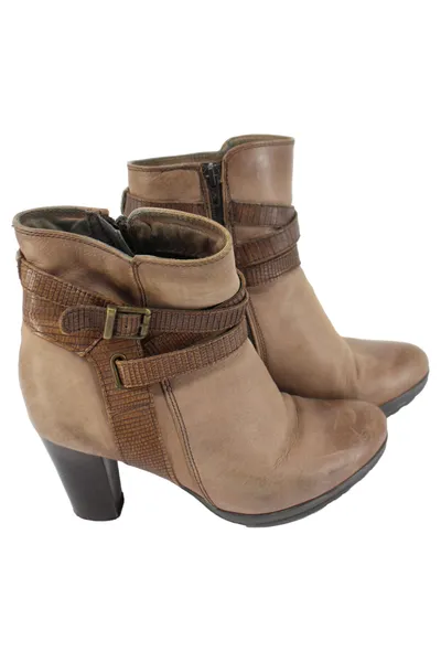 FIRENZE Damen Stiefelette Gr. 38 Braun Casual Urban Reißverschluss