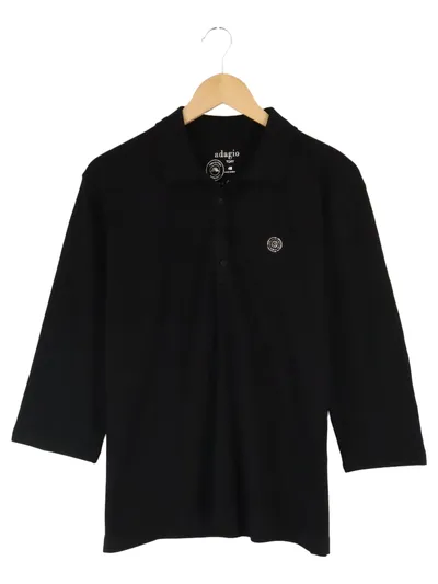 ADAGIO Poloshirt Herren 48/M Schwarz Klassisch Baumwolle
