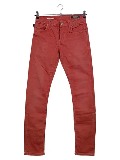 JACK & JONES Herren Jeans Slim Fit Rot W29/46/S Baumwolle Stretch Casual