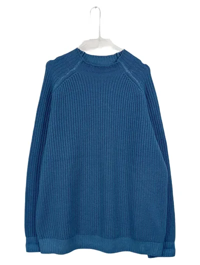 Walbusch Herren Pullover Gr. 56 Blau 100% Merinowolle Strickpullover
