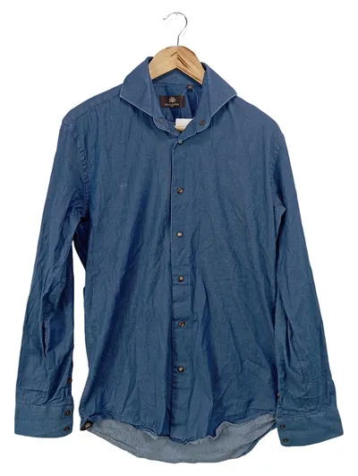 CIRCLE OF GENTLEMEN Freizeithemd Herren Blau Casual Gr. 46/S Baumwolle